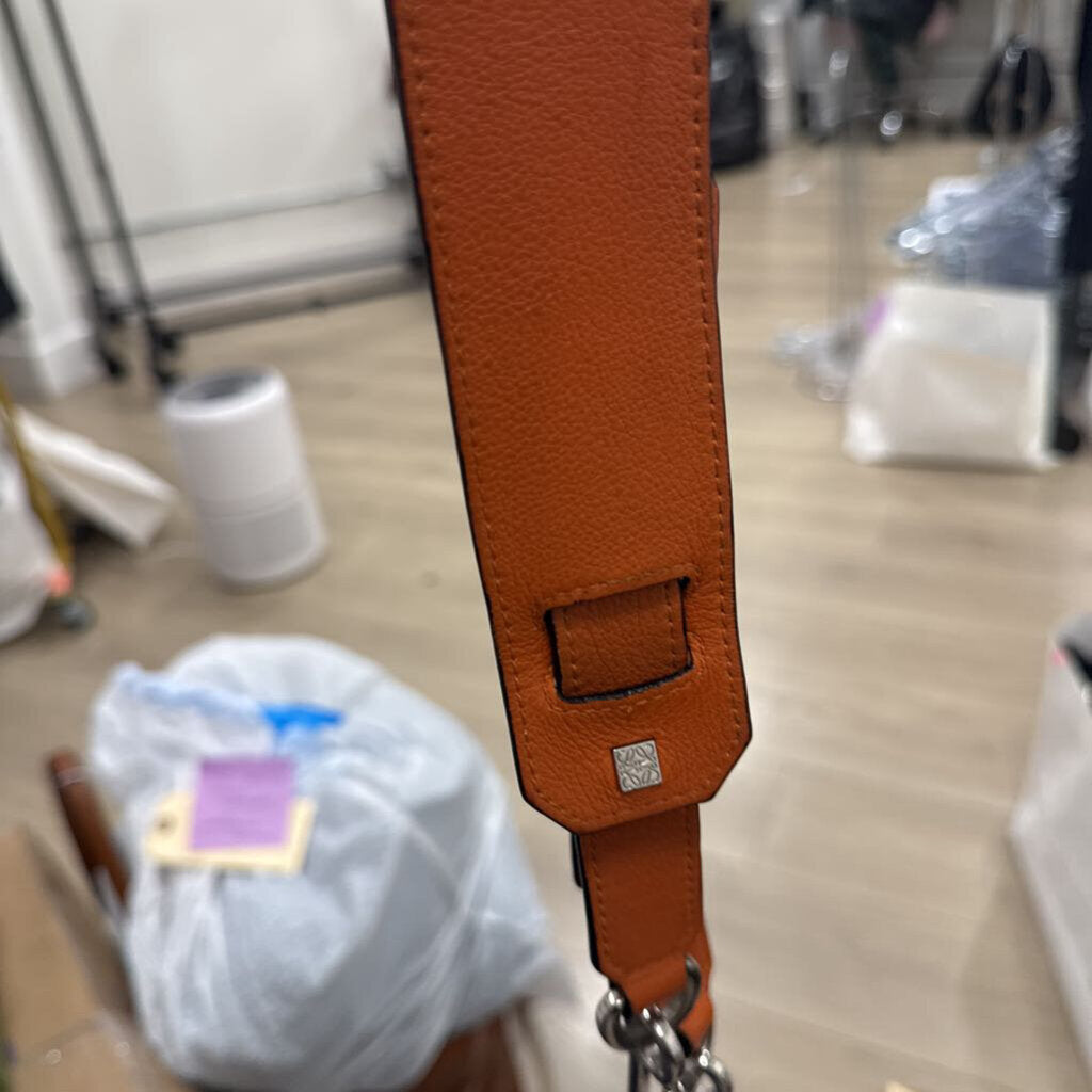 Loewe Orange Leather Puzzle Bag Strap