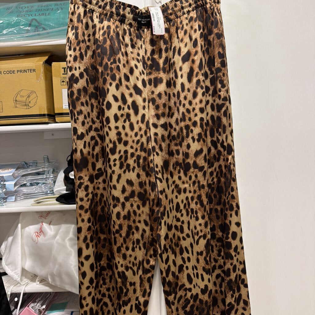 Leopard Print Silk Pant