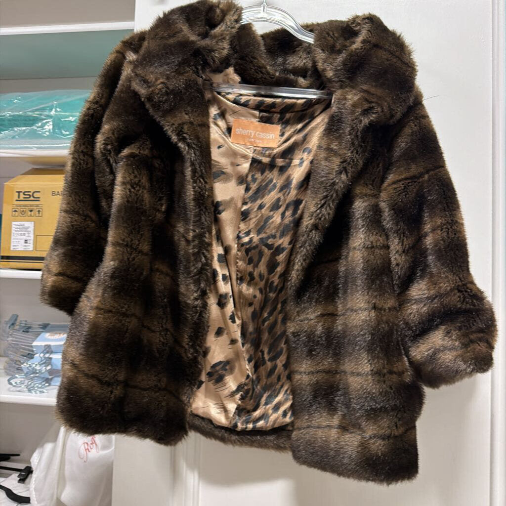 Brown Faux Fur SS Coat