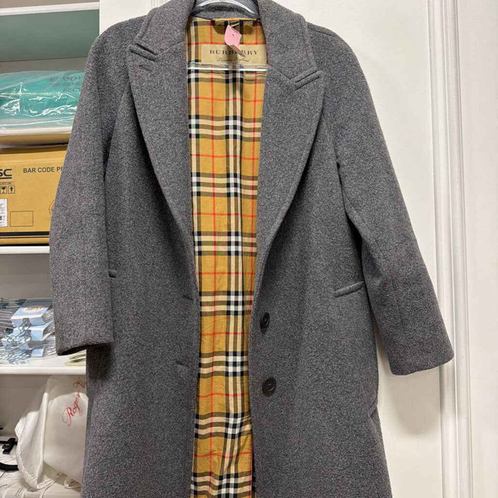 Grey Wool Blend Coat