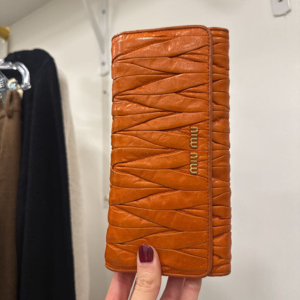 Orange Matelasse Wallet