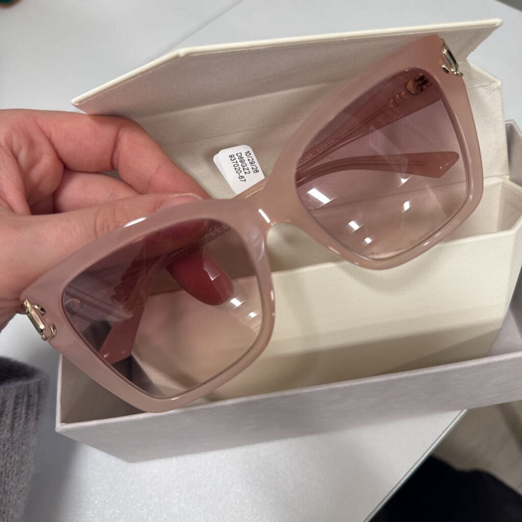 Pink Square Cat Eye Sunglasses w/ Case