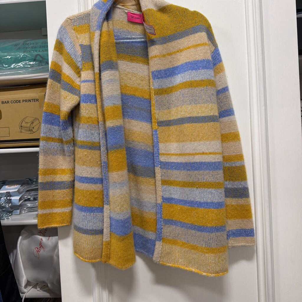 Yellow/Blue/Cream Cashmere Cardigan
