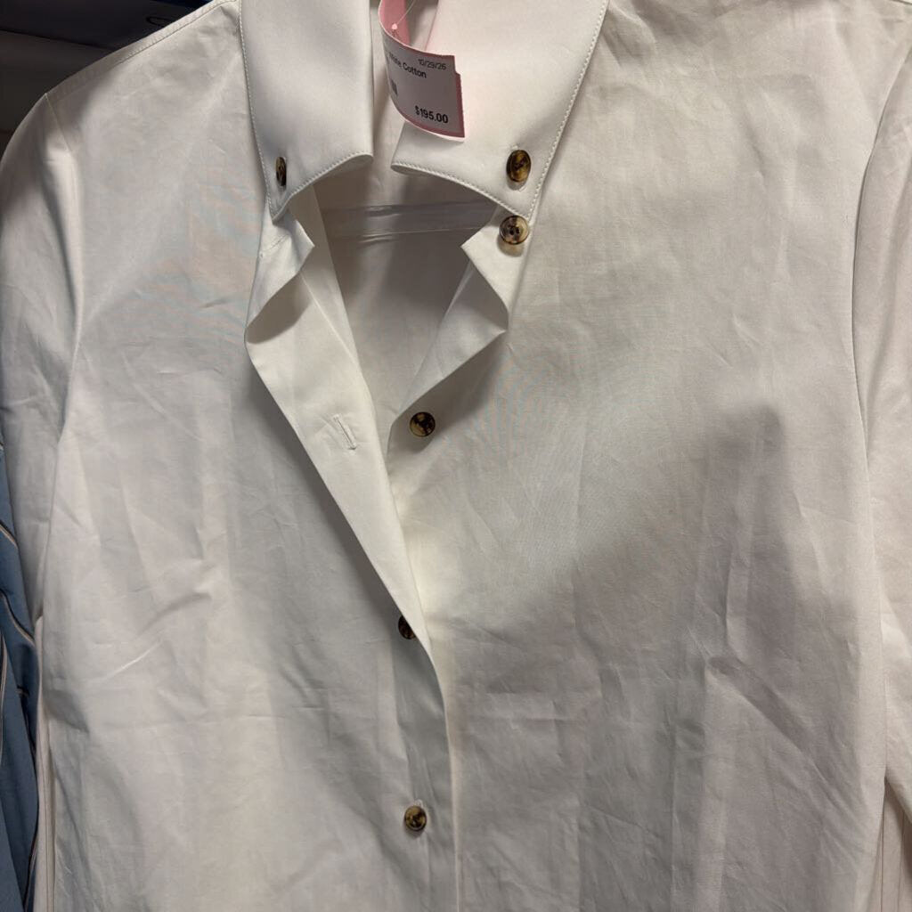White Cotton Crop Shirt