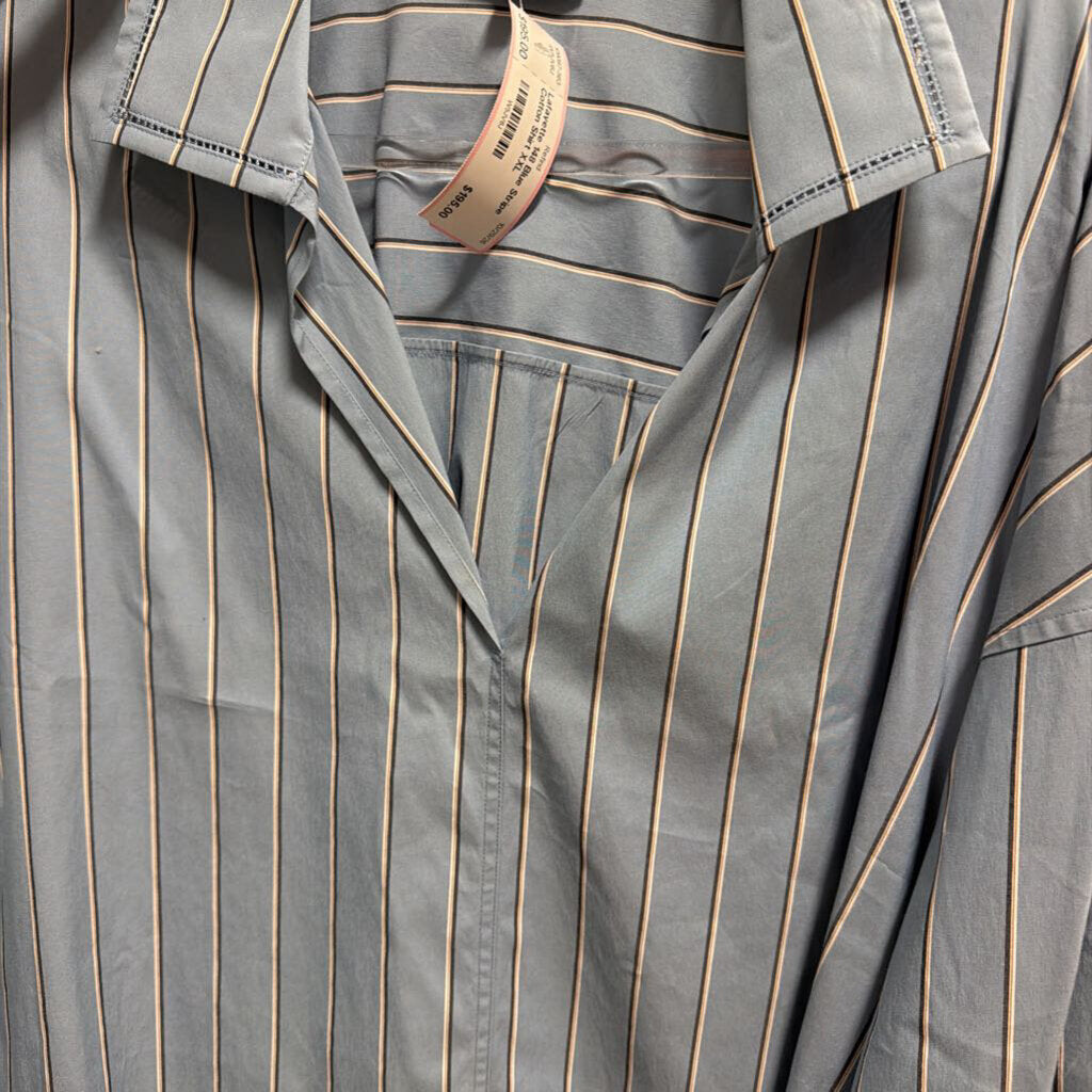 Blue Stripe Cotton Shirt
