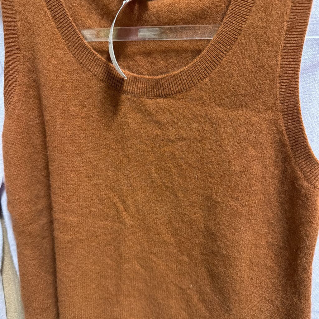 Rust Cashmere Sweater Vest