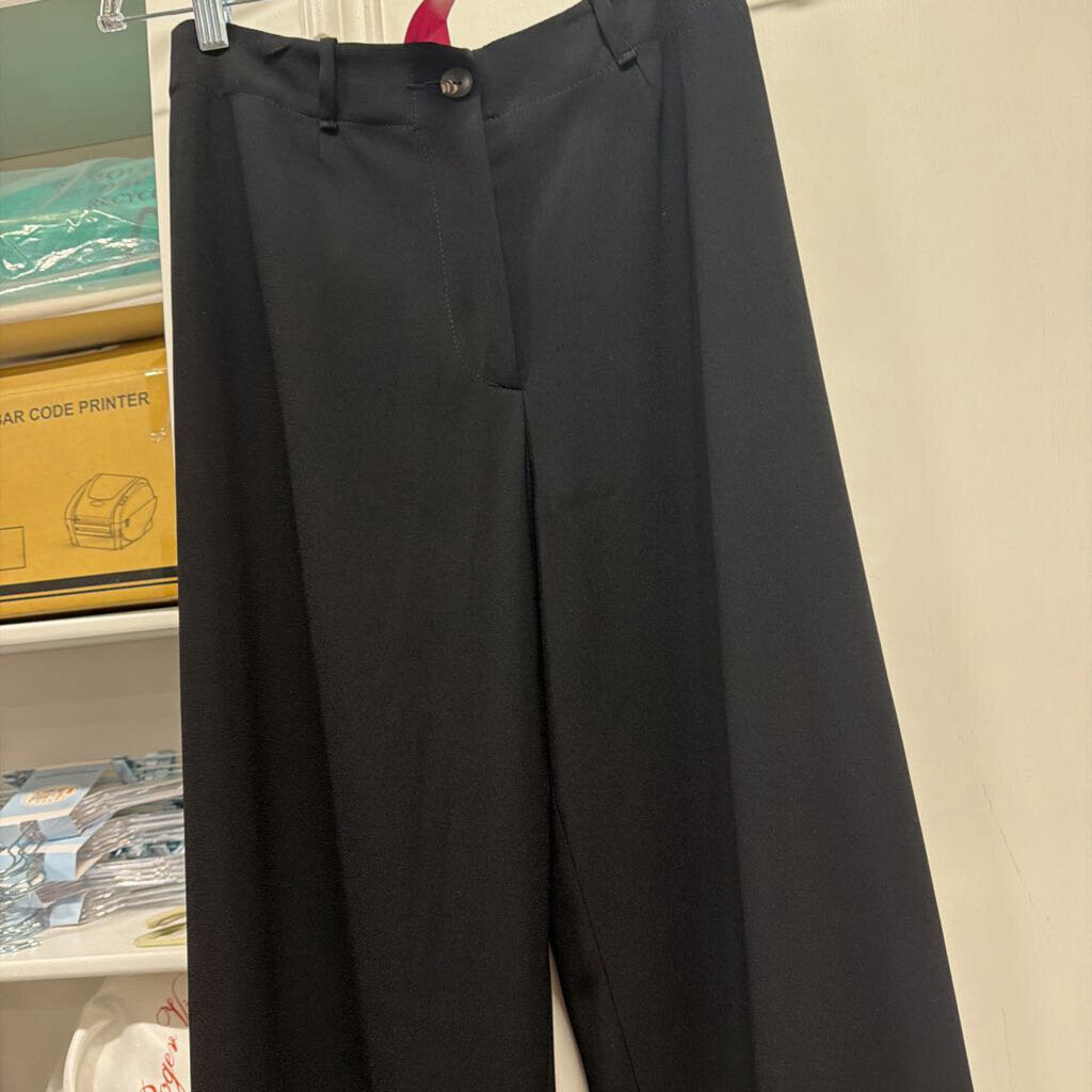 Black Triacetate Wide Leg Pants