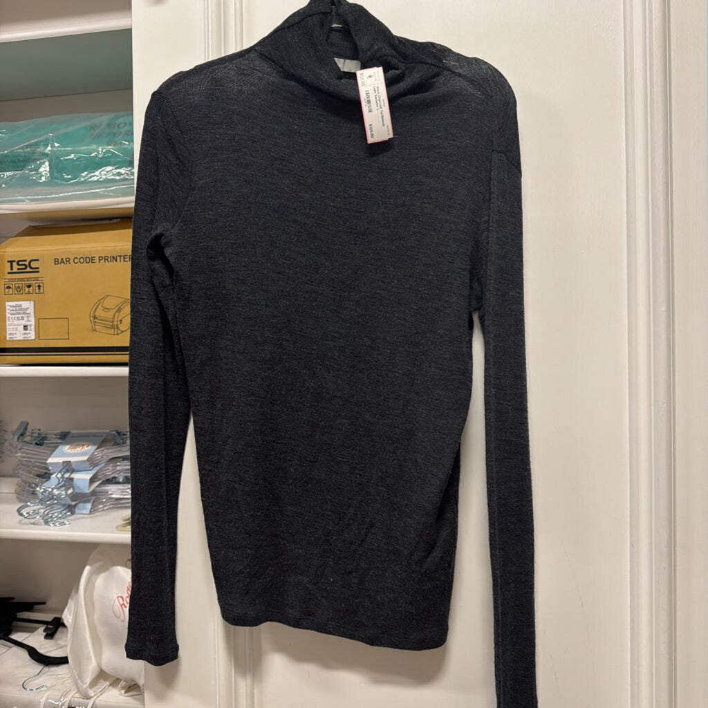 Charcoal Turtleneck Light Sweater