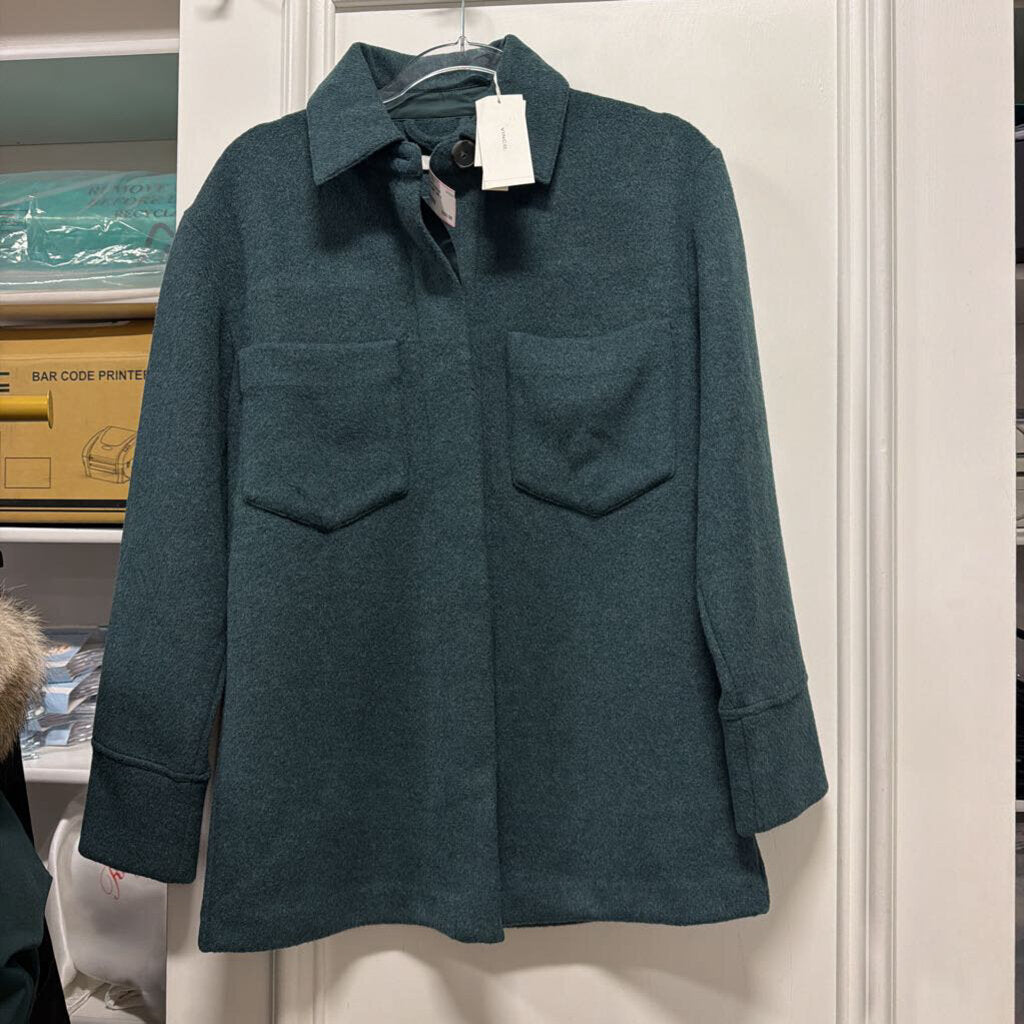 Teal Poly/Wool Overshirt (NWT 395)