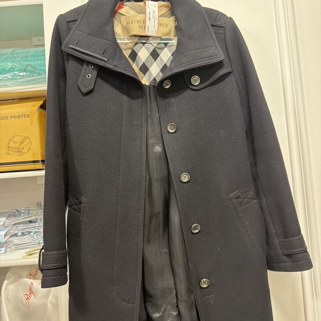 Black Wool Blend Coat