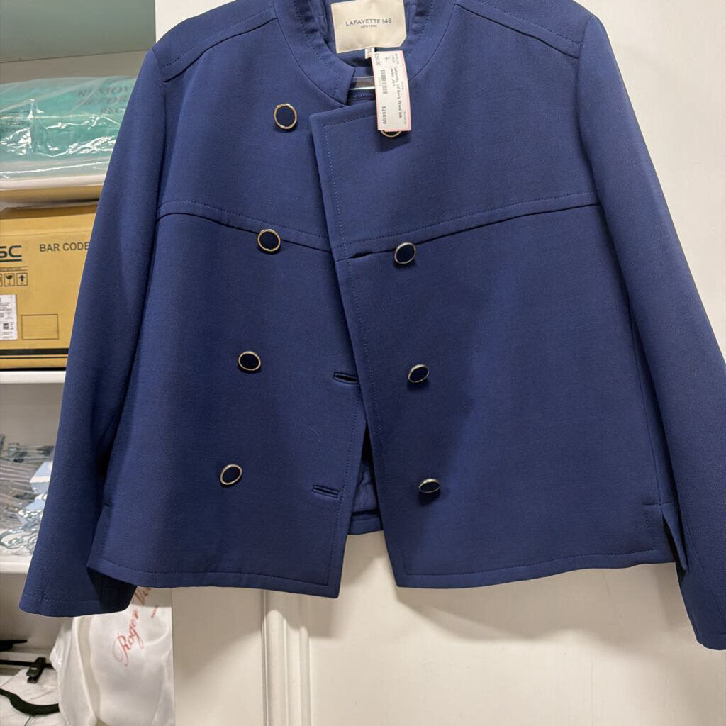 Navy Wool/Silk Jacket