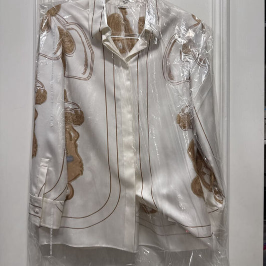 White Silk "Brides de Gala Gold" Classic Shirt (NWT *current* 4825)