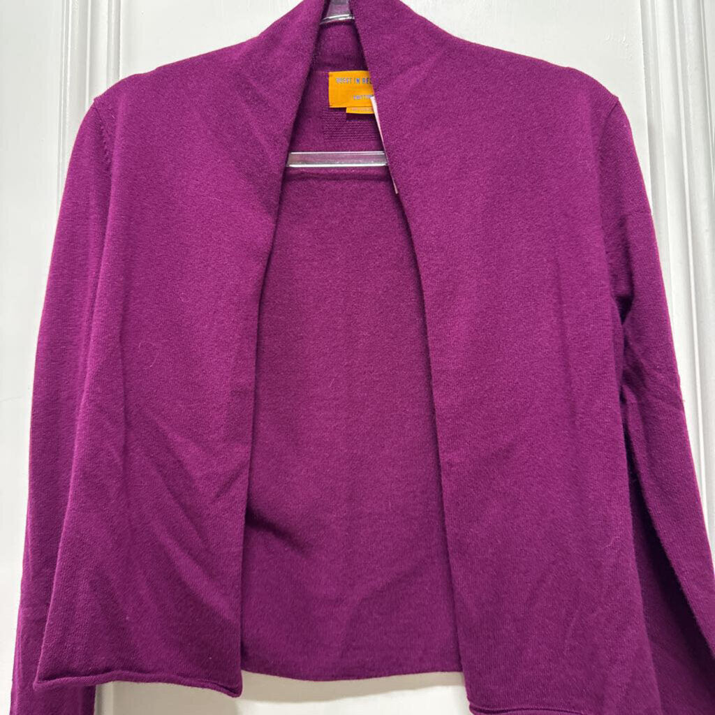 Purple Cashmere Cardigan