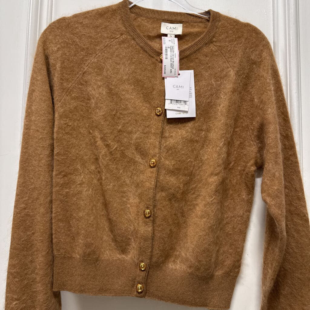 Brown Brushed Cashmere Cardigan (NWT 425)