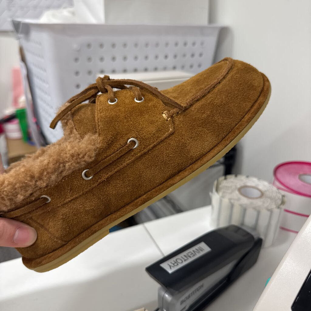 Brown Suede Plush Boat Shoes (NEW)