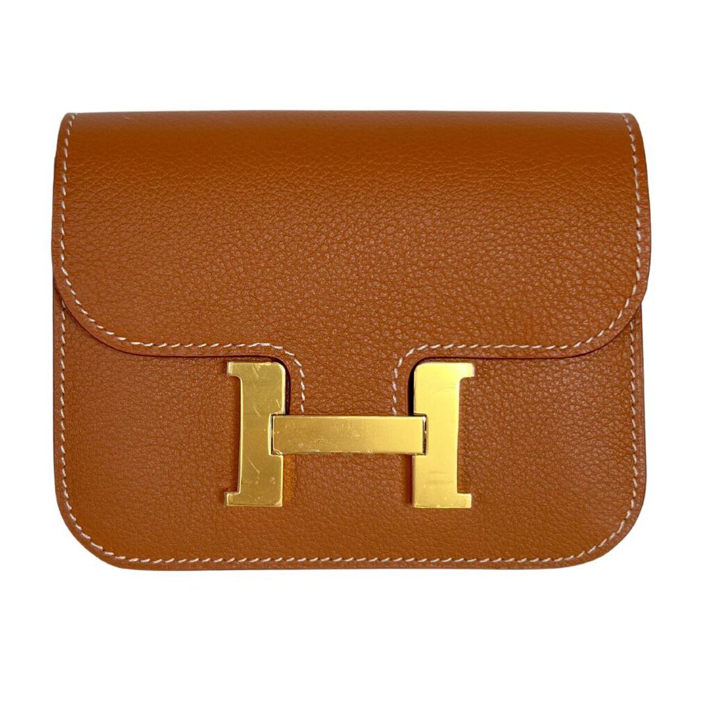 Hermes Constance Gold Slim Wallet