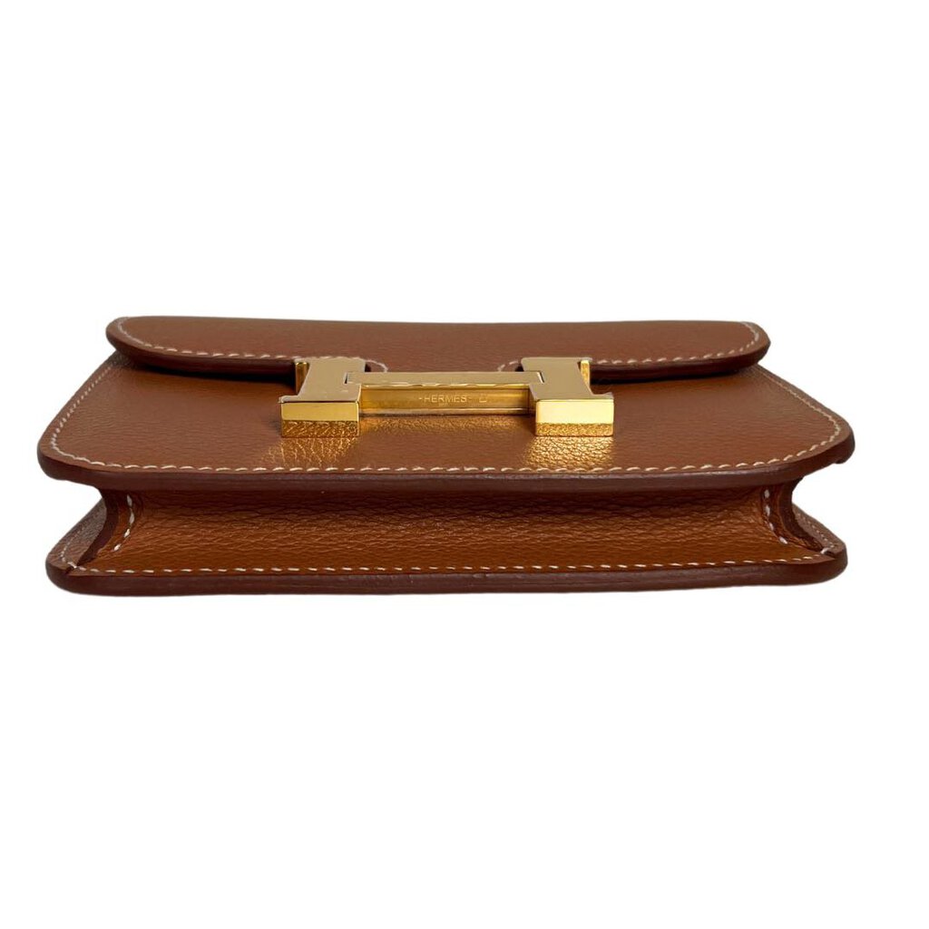 Hermes Constance Gold Slim Wallet